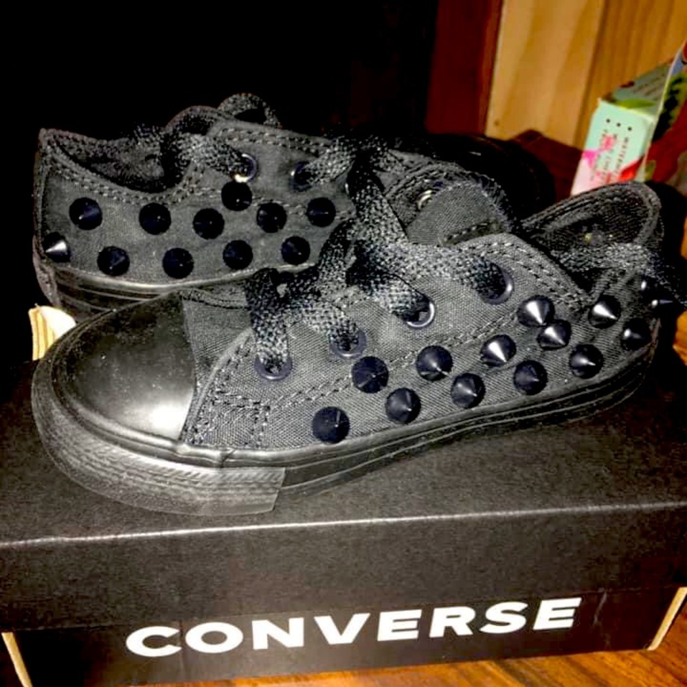 Kids Spiked Converse Shoes